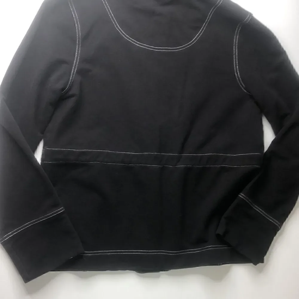 Holland America Line Signature Collection Black Snap Front Jacket Silver Size S